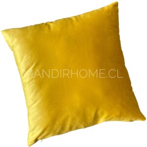 Funda de Cojín Velvet Liso Amarillo Mostaza