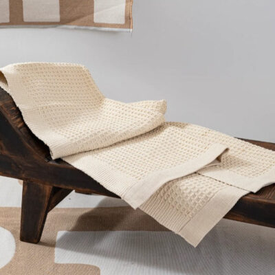 Piecera King/ Manta Algodón Mat Tejito Cofre 210 × 70cms