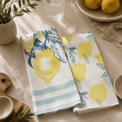 Set 2 Paños Cocina Limones